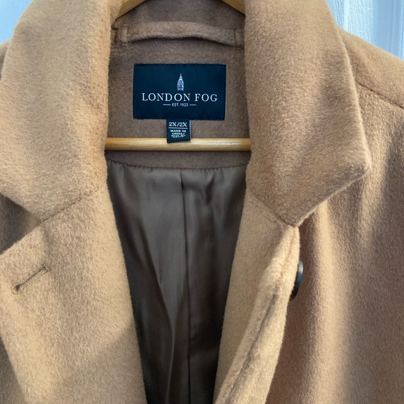 London Fog 2X camel car coat - Picture 2 of 7